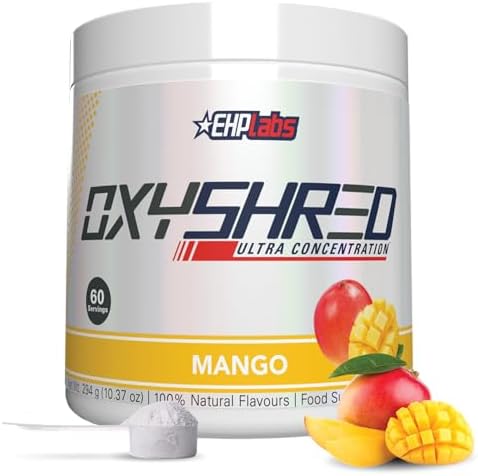 Ehp Labs Oxyshred Pre Workout Powder Preworkout Powder With L Glutamine & Acetyl L Carnitine Energy Boost Drink Cosmic Blast 60 Servings