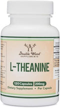 Double Wood Supplements L Theanine Double Strength 120 Capsules 200Mg