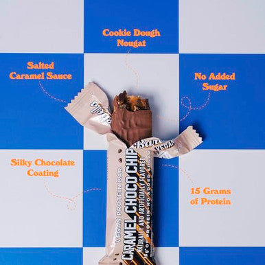 Barebells Plant Based Protein Bars Vegan Caramel Choco Chip 12 Count 15G Of Plantbased High Protein Treats Chocolate Nutrition Bar With 1G Total Sugar On The Go Breakfast Or Postworkout Snack