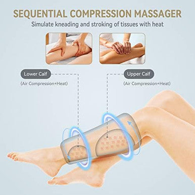 Fit King Air Compression Leg Massager With Heat - Great For Wife Mom Dad