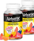 Airborne 750Mg Vitamin C Immune Support Supplement Gummies For Adults Assorted Fruit Flavor Gluten Crafted Blend With Powerful Antioxidants Vitamins A C & E 42 Gummies (2 Pack)