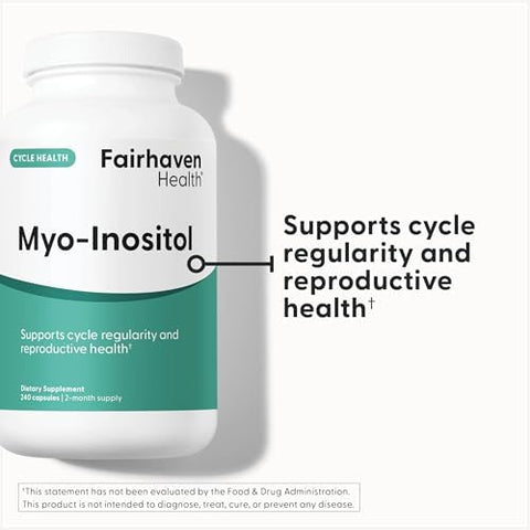 Fairhaven Health Myoinositol Supplement For Women And Men Vitamin B8 2000Mg Vegan Inositol Powder Capsules Gluten Dairy And Soy 240 Myo Inositol Capsules