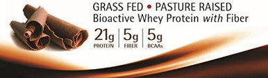 Daily Protein Plus Chocolate Grass Fed Pasture Raised Bioactive Whey Protein Isolate with Guar Fiber and Organic Cocoa No Sweeteners Soy Gluten 2 lb.