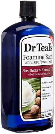 Dr. Teals Foaming Bath Variety Set (2 Pack 34Oz Ea) Shea Butter & Almond Oil Melatonin Sleep Bath Essential Oils Blended With Pure Epsom Salt Eases Achy Muscles & Relieves Stress