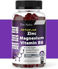 Zinc+Magnesium+Vitamin B6 Max Strength Gummies - Potent All-Natural Zinc, Magnesium, B6 For Immune Support And Muscle Energy & Recovery Elite Alpha