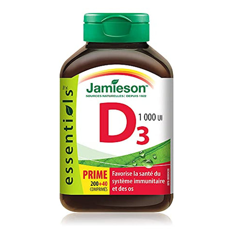 Jamieson Laboratories Vitamin D3 1000 Iu Bonus -240 Tabs Brand Jamieson Laboratories