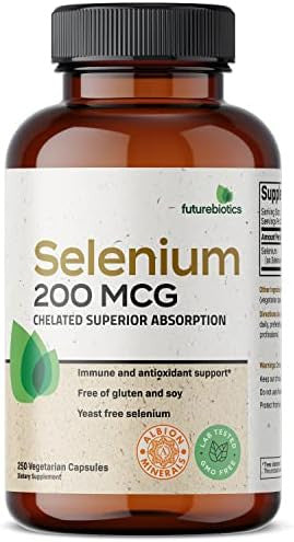 Futurebiotics Selenium 200 Mcg Selenium Amino Acid Complex Essential Trace Mineral With Superior Absorption Non Gmo 250 Capsules