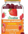 Lifeable Immune Support Gummies For Adult Elderberry Vitamin C And Zinc Great Tasting Elderberry Immune Support Supplement Gummies Immunity Gummies For Adults Men Women 90 Gummies