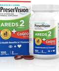 Preservision Areds 2 Eye Vitamins With Coq10 For Heart Health #1 Eye Doctor Recommended Brand Lutein And Zeaxanthin Supplement With Vitamin C & E Zinc And Copper 100 Softgels