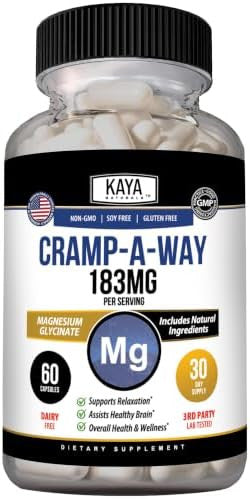 Kaya Naturals Cramp A Way Magnesium Glycinate Daily Supplement Formula