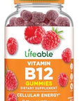 Lifeable Vitamin B12 Gummies For Adults 1000 Mcg Great Tasting B12 Vitamins Nongmo Vegan B12 For Energy And Metabolism Support 90 Gummies