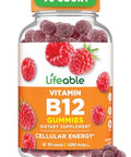 Lifeable Vitamin B12 Gummies for Adults 1000 mcg Great Tasting B12 Vitamins NonGMO Vegan B12 for Energy and Metabolism Support 90 Gummies