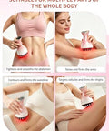 Kitusi Lymphatic Drainage Massager & Anti Cellulite Massage Tool For Legs Arms & Belly BodyHelps Reduce Stretch Marks & CelluliteWith Microcurrent Light Heat & Vibration - Pink