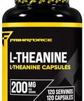 Primaforce Ltheanine Capsules (120 Capsules 200Mg Ltheanine Per Serving) Theanine Amino Acid Supplement