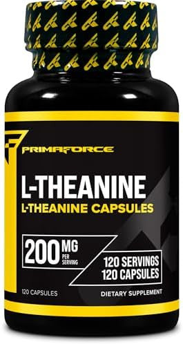 Primaforce Ltheanine Capsules (120 Capsules 200Mg Ltheanine Per Serving) Theanine Amino Acid Supplement