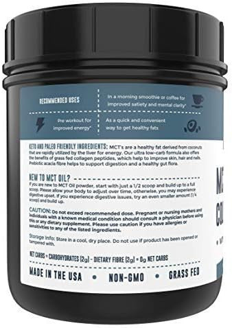 Left Coast Performance 32oz Premium MCT Oil and 16oz Unflavored MCT + Collagen Powder