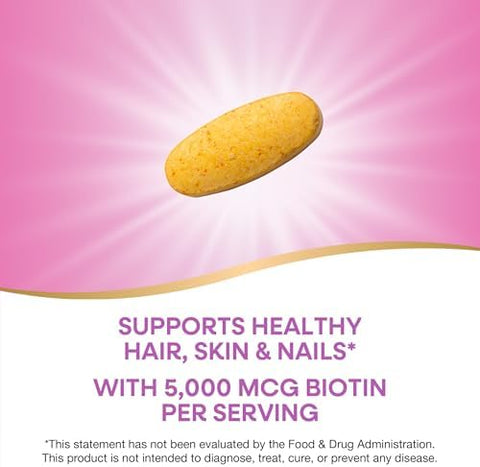 NatureS Way Extra Strength Biotin Forte Supports Healthy Hair Skin and Nails 5000 Mcg Per Serving High Potency BVitamins Vitamin C 60 Vegan Tablets (Packaging May Vary)