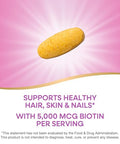 Nature'S Way Extra Strength Biotin Forte Supports Healthy Hair Skin & Nails 5000 Mcg Per Serving High Potency B-Vitamins Vitamin C 60 Vegan Tablets (Packaging May Vary)