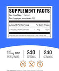 Bulksupplements.Com Zinc Picolinate Softgels - Zinc Supplements, Zinc 11Mg, Zinc Softgels - For Immune Support, Gluten - 1 Softgel Per Serving, 240 Count (Pack Of 1)