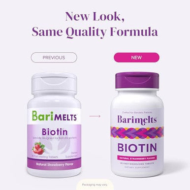 Barimelts Biotin 5000Mcg, 90 Fast-Dissolving Tablets (3-Month Supply), Sugar- Bariatric Vitamins For Women, Natural Strawberry FlavorÃƒÂ¢Ã¢â€šÂ¬Ã¢â‚¬Â¹