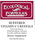 Ecological Formulas Buffered Vitamin C Crystals For Sensitive Stomachs Effervescent Tapioca Crystal Powder (8.8 Oz X 2 Bottles)