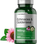 Echinacea Goldenseal Capsules | 1400mg | 300 Count | Vegetarian, Non-GMO, Gluten Free Extract Supplement | by Horbaach