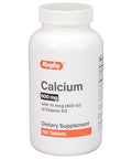 Rugby 600 mg Calcium Tablets Made with 10 mcg (400 IU) of Vitamin D3 Dietary Supplement 150 Tablets