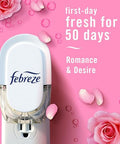 Febreze Plug In Air Freshener Odor-Fighting Scented Oil Refill Air Fresheners For Home And Bathroom And Kitchen Long Lasting For Strong Odors Romance & Desire Scent 0.87Oz Refills 2 Count