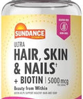 Sundance Hair Skin & Nails Complex 90 Softgels With Biotin 5000Mcg Nongmo And Gluten Vitamin Supplement