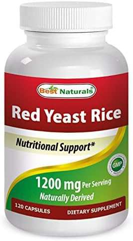 Best Naturals Red Yeast Rice 600 Mg Capsules 120 Capsules 2 Capsules Per Serving/1200Mg Per Serving