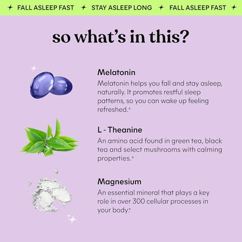 Lemme Sleep Gummies With 5Mg Melatonin Elderberry Magnesium L-Theanine Chamomile And Lavender Drug-Free Nighttime Sleep Aid Gluten Free Gelatin Free Non Gmo Berry Flavored (60 Count)
