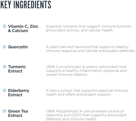 Revive Md Immune Defense Immune Support Supplement Immunity Health With Zinc Elderberry Vitamin C & Vitamins Booster For Men & Women Vegan Gluten & Soy (180 Capsules 30 Servings)