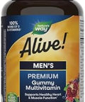 NatureS Way Alive MenS Premium Gummy Multivitamin Supplement Supports Healthy Heart Muscle Function Full BVitamin Complex Orange Grape Cherry Flavored 75 Gummies (Packaging May Vary)