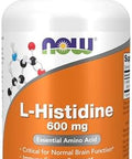 Now Supplements Lhistidine 600 Mg Essential Amino Acid Critical For Normal Brain Function Immune System Support 60 Veg Capsules