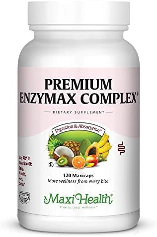Maxi Health Premiumcomplex Digestive Enzymes Aids Dairy & Fats 60 Count
