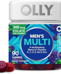 Olly Men'S Multivitamin Gummy Vitamins A C D E B Zinc Blackberry Flavor 45 Day Supply 90 Count
