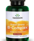 Swanson Vitamin B-Complex W/Vitamin C - Natural Supplement Promoting Stress Relief, Energy Support & Aiding Immune Health - May Support Metabolism & Nervous Health - (100 Capsules) (2 Pack)