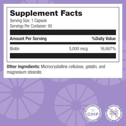 Celebrate Biotin 5000 mcg 90 Count