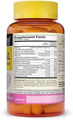Mason Natural Masonatal Prenatal Formulation Prenatal & Postnatal Multivitamin For Women To Support Baby Development 100 Tablets
