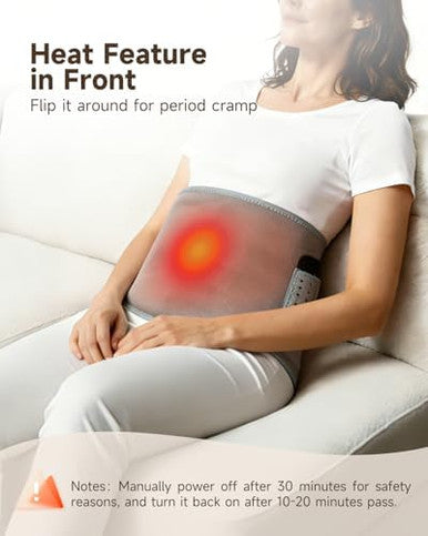 Gilaygrow Cordless Heating Pad With Massager For Back Pain Relief Portable Wearable Heat Belt For Lower Back 8000Mah Rechargeable Wireless Electric With 3 Heat 3 Vibration s For Women Men Mom Dad Seniors