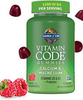 Garden Of Life Vitamin Code Calcium Magnesium Gummies With D3 and K2 Supports Bone Health and Bone Strength + Prebiotics and Probiotics For Digestive Support NonGmo GlutenFree 60 Raspberry Gummies