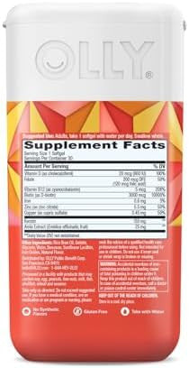 Olly Ultra Strength Hair Softgels, Supports Hair Health, Biotin, Keratin, Vitamin D, B12, Hair Supplement, 30 Day Supply - 30 Count (Packaging May Vary)