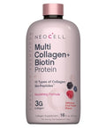 Neocell Liquid Multi Collagen Peptides 16 Fl Oz With Biotin Advanced Nourishing Formula 10 Types Of Bio-Peptides Hair Skin & Nails For Women And Men