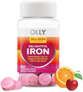 Olly Delightful Iron Chewable Tablet Iron Supplement From Ab Fortis Fruit Punch Flavor 30 Or 20 Day Supply 60 Count