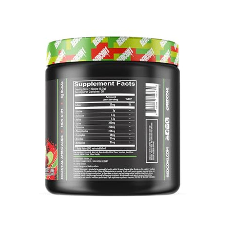 Redcon1 Grunt Eaas Cherry Lime - Sugar Free Keto Friendly Essential Amino Acids - Post Workout Powder Containing 9 Amino Acids To Help Train Recover Repeat (30 Servings)
