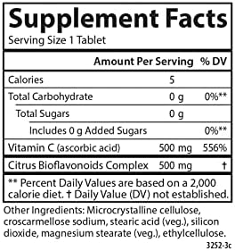 Carlson SuperC Complex Vitamin C + Bioflavonoids Immune Function and Optimal Wellness Antioxidant 250 Vegetarian Tablets