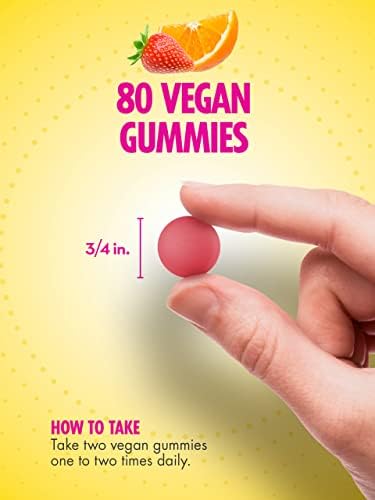 Sundance Hair Skin And Nails Gummies With Biotin 2500 Mcg 80 Count Fruit Flavor Vitamin Vegan Nongmo & Gluten Supplement