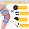 Comrelax Knee Massager With Heat & Air Compression Heated Knee Brace Wrap Knee Heating Pad For Arthritis Joint Pain 4 Modes 3 Intensities 3 Heat Levels Leg Massager With Lcd Controller (No Battery)