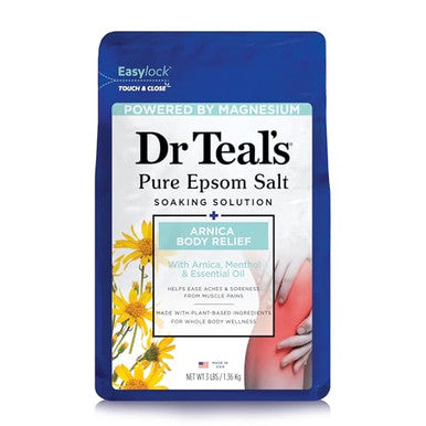Dr Teal'S Epsom Salt Magnesium SoakArnica Body Relief With ArnicaMenthol & Essential Oils3 Lbs