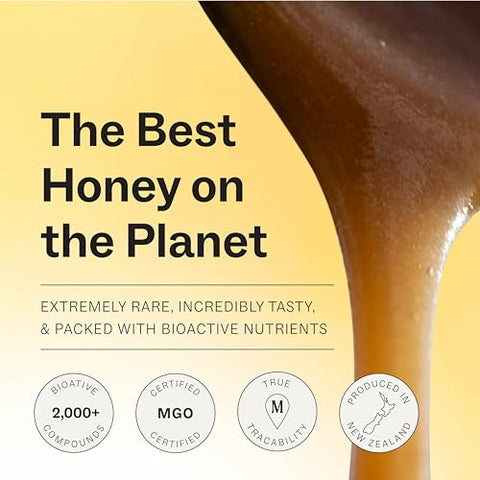 Manukora Raw Manuka New Zealand Honey MGO 200+, Non-GMO, 3rd-Party Tested, Glyphosate Residue Free Certified, 2000+ Natural Compounds, Traceable Hive-to-Hand, Daily Wellness Support Ã¢â‚¬â€œ 360g Squeezy Bottle